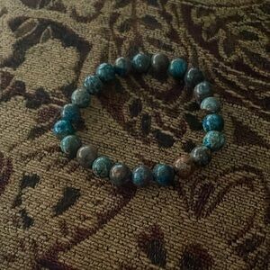 Blue and Brown Beaded Bracelet
